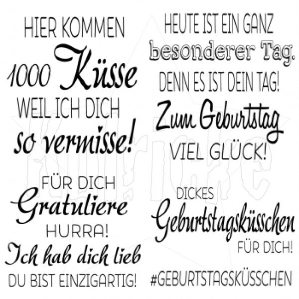 Kulricke Clearstempel Geburtstagsküsse Clear Stamps