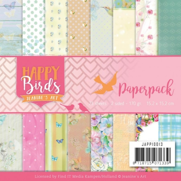 Find It Trading Papierpack Happy Birds by Jeanine's Art 6x6"