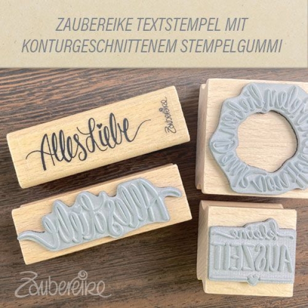 Zaubereike Holzstempel Schön, dass es Dich gibt (klein) 3.8x1.8cm