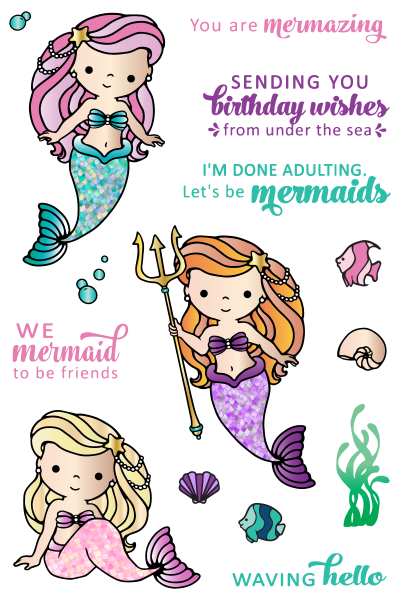 GRATIS! LDRS Creative Clearstempel Mermaid Treasures Clear Stamps