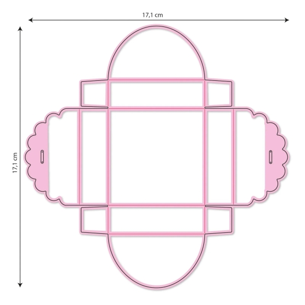 Nellie's Choice Stanzform Bonbonbox Wrapping Multiframes Dies (Grösse Stanzform 17.1x17.1cm)