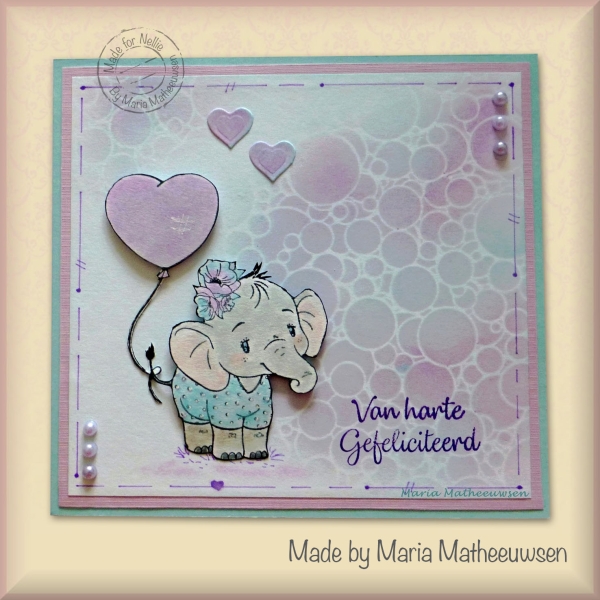 Nellie's Choice Clearstempel Elefant mit Herzballon 6.2x8.0cm