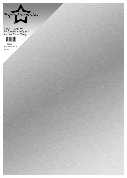 Paper Favorites Pearl Paper Water Silver Grey A4 140gsm