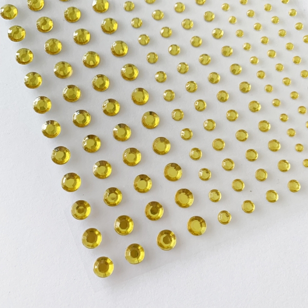 Rhinestones Strass-Steine gold selbstklebend