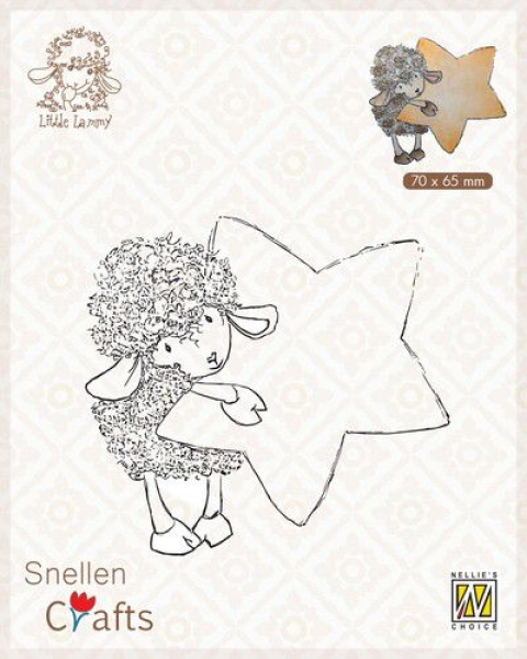 Nellie's Choice Clearstempel Lammy with Star 7.5x7cm