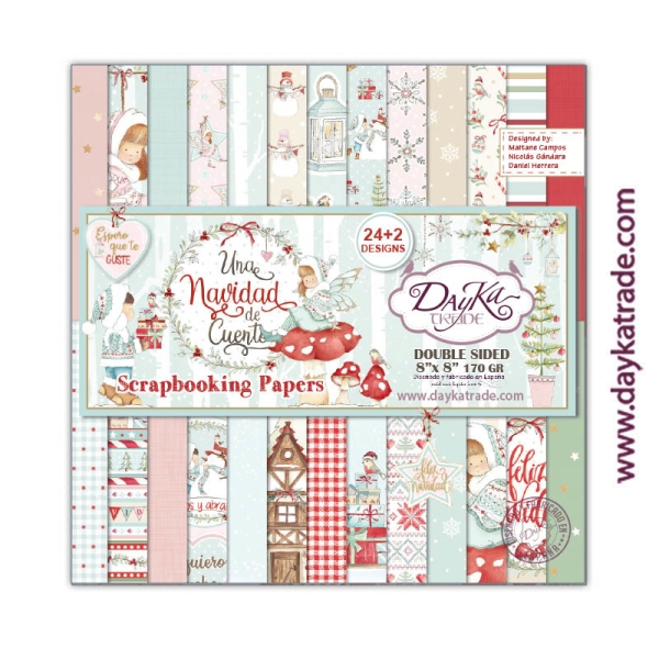 DayKa Trade Papierblock Una Navidad de Cuento 8x8" 20.3x20.3cm