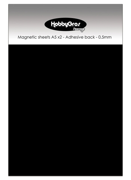 HobbyGros Magnetblätter selbstklebend A5 0.5mm Magnetic Sheets 2 Stück