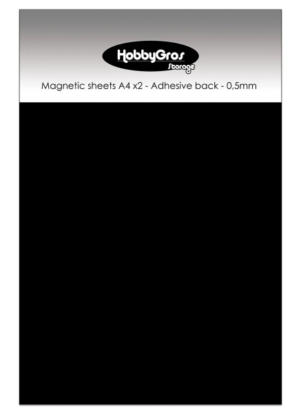 HobbyGros Magnetblätter selbstklebend A4 0.5mm Magnetic Sheets 2 Stück