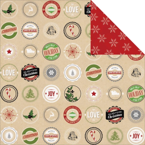 GRATIS! Teresa Collins Papier Candy Cane Lane Labels 12x12"