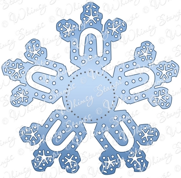 GRATIS! Whimsy Stamps Stanzschablone Schneeflocke Snowflake Doily Die 10.5cm