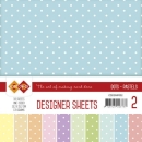 Find IT Trading Card Deco Papierpack Pastelltöne mit Punkte Dots - Pastels 6x6" (50 Blatt)