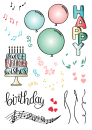 LDRS Creative Clearstempelset Sweet Birthday Wishes 4x6" 10.5x14.5cm