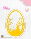 Nellie's Choice Stanzschablonen Osterei mit Hase 2-teilig Easter Egg Dies